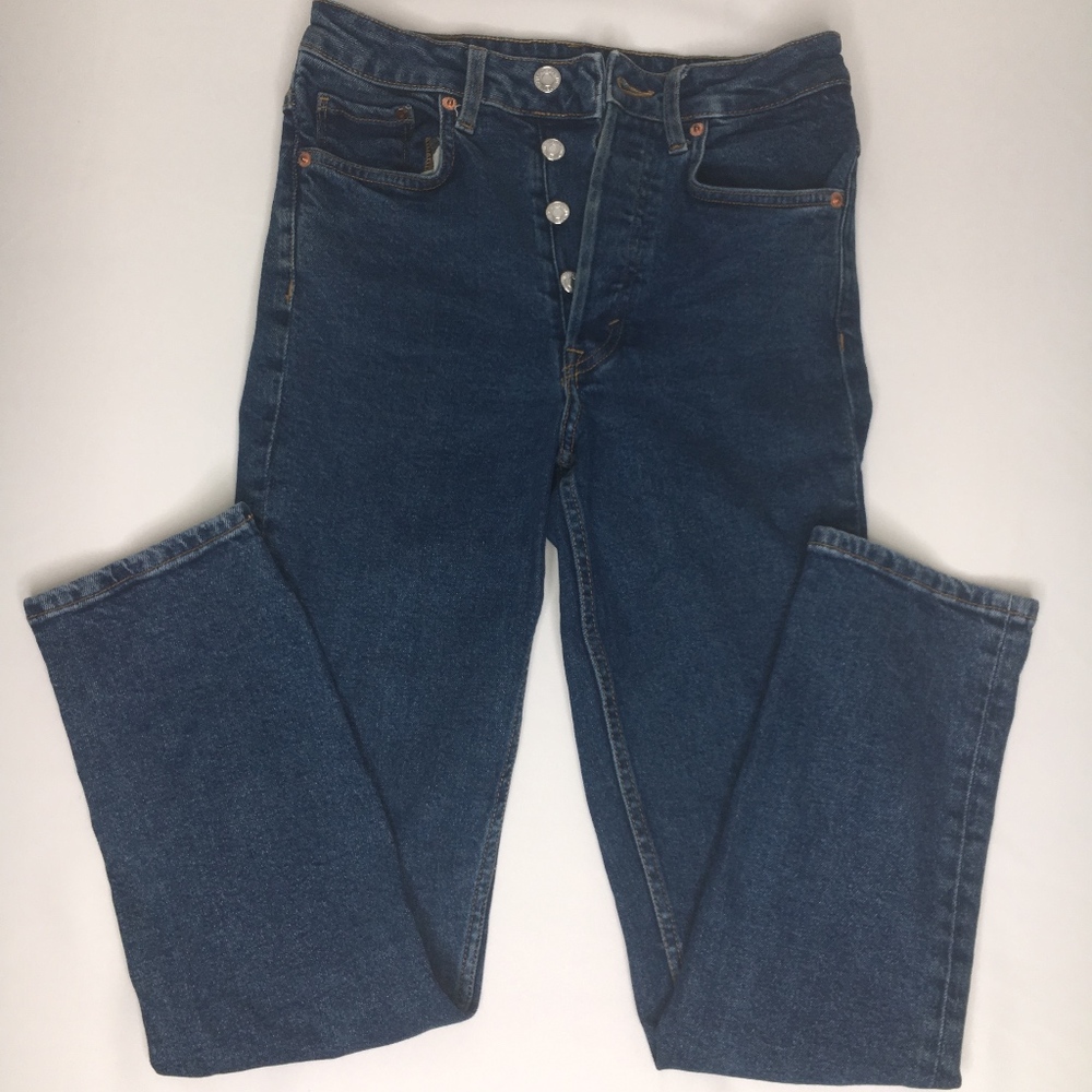 H & M  Vintage Style High Wait Button Fly Jeans